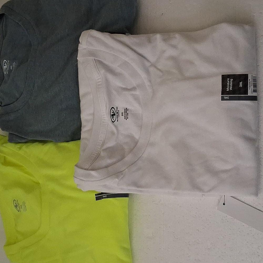 Athletic Works Men's 3 Pcs Long Sleeve Tee Size 3X